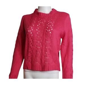 Women's Pink Knit Sweater by Woven Heart NEW